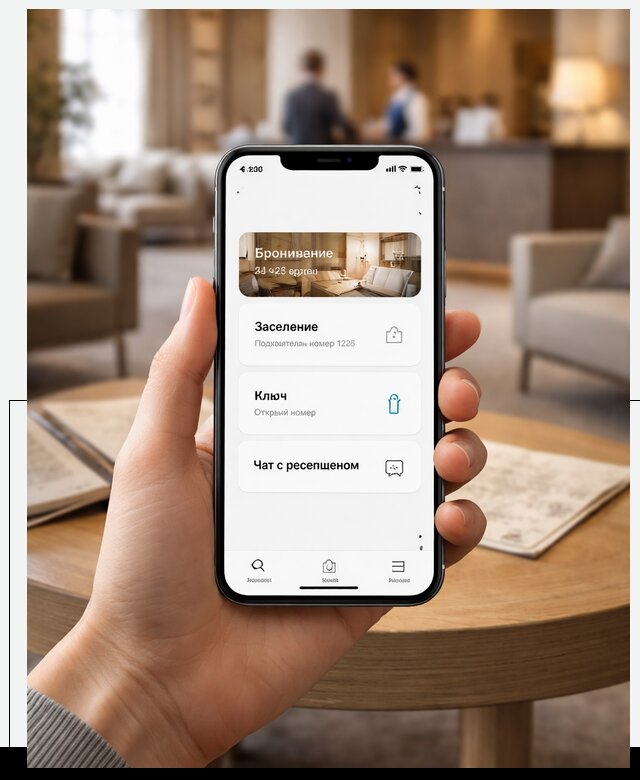 Мобильное приложение для гостей отеля в Азнакаеве, управление сервисом